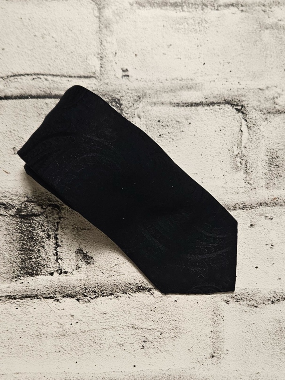 Nimmo & Crayson Calgary Black Paisley Silk Tie Classic Width